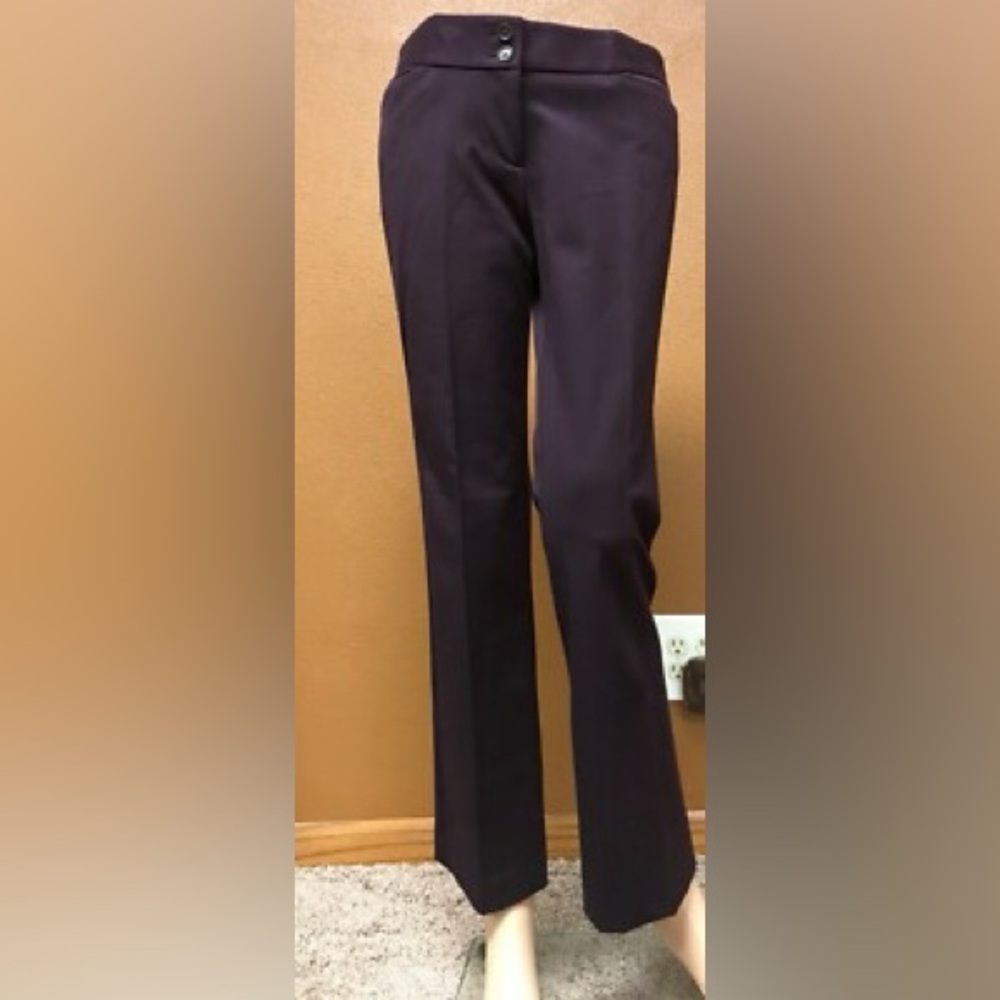 Marissa Bootcut Burgundy Pants LOFT - Picture 2 of 6